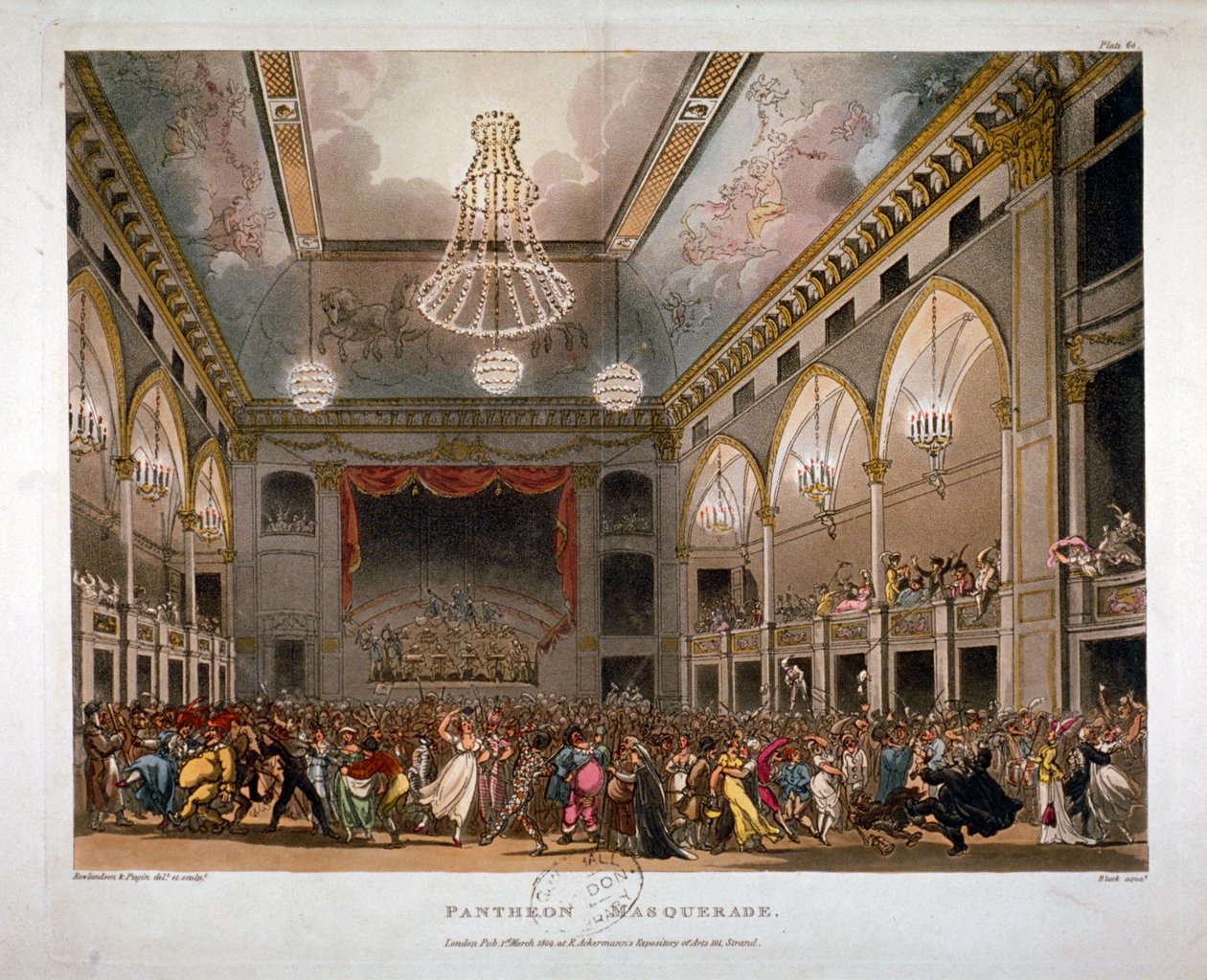 El Panteón, Oxford Street, Westminster, 1809 de J Bluck