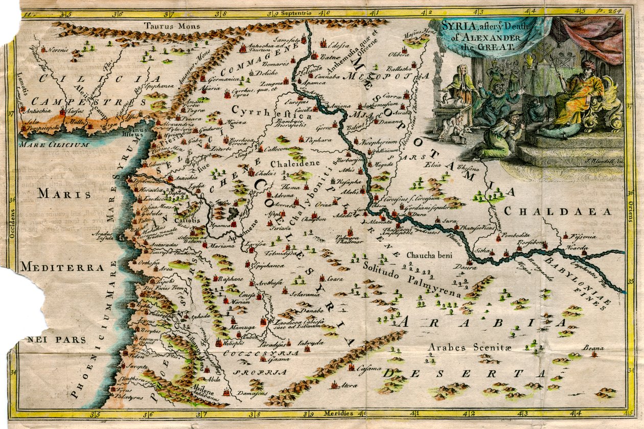 Mapa de Siria, después de la muerte de Alejandro Magno de J Blundell