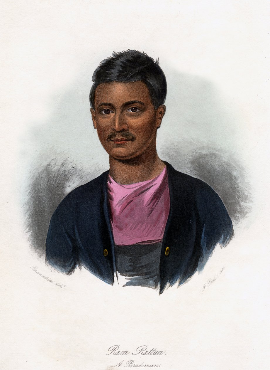 Ram Ruttun. Un brahmán, c1840 de J. Bull