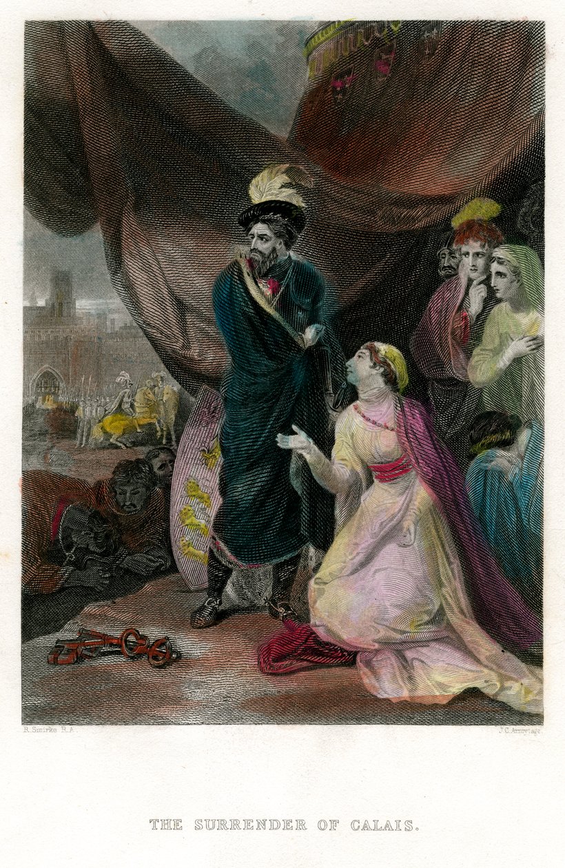 La rendición de Calais, siglo XIX de J. C. Armytage