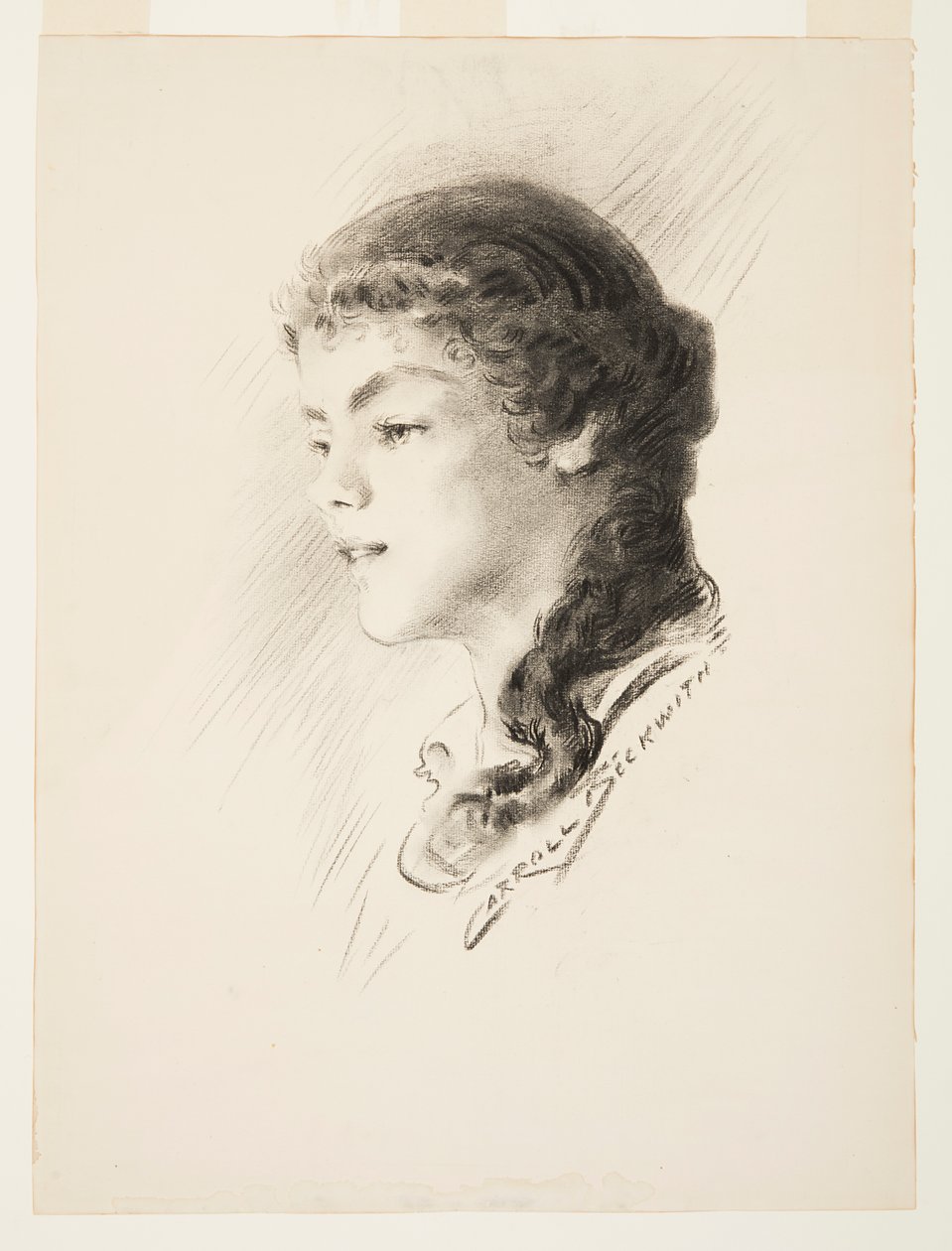 Retrato, posiblemente Elizabeth Vail de J. Carroll Beckwith