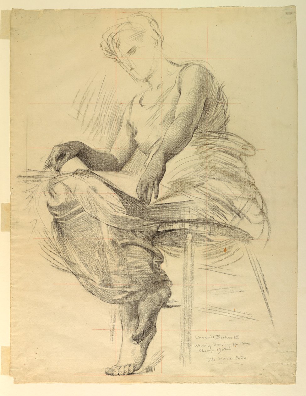 El código Morse, estudio para el edificio de Manufacturas y Artes Liberales, Exposición Mundial Colombina, Chicago, IL de J. Carroll Beckwith