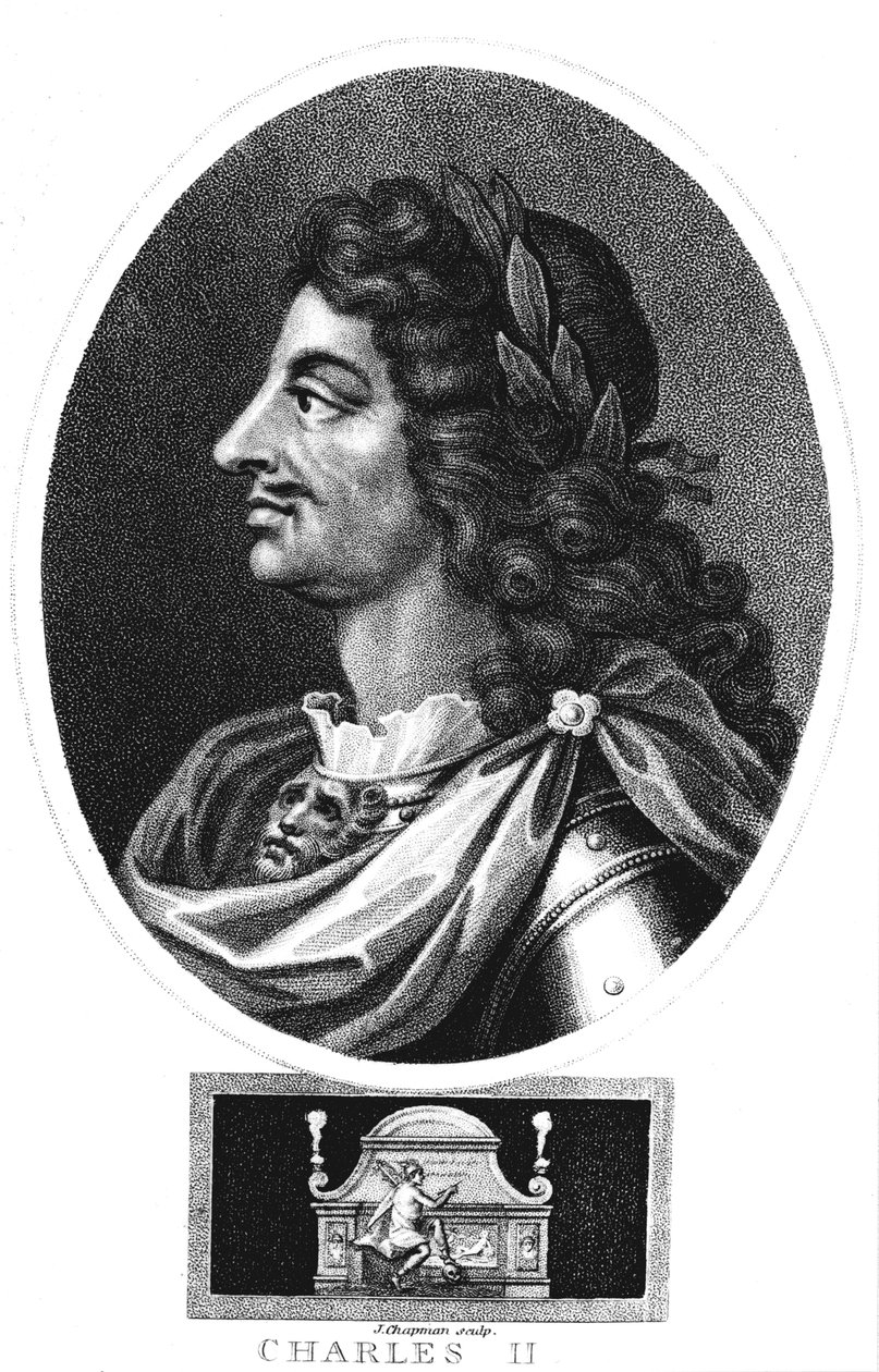Carlos II, Rey de Gran Bretaña e Irlanda 1660-1685, c. 1810 de J. Chapman