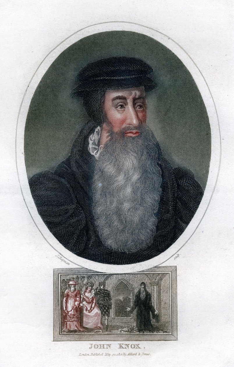 John Knox, reformador religioso escocés, 1812 de J. Chapman