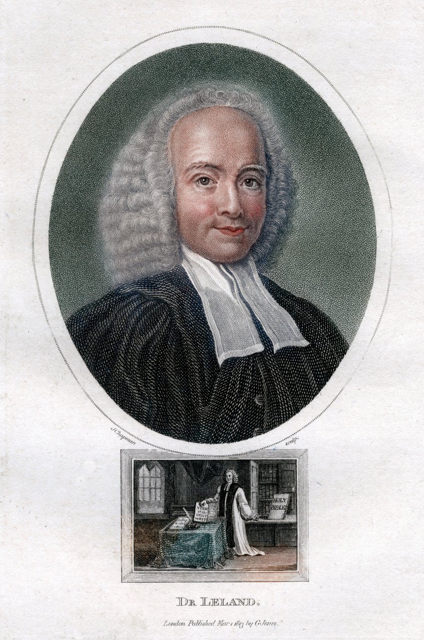 John Leland, ministro presbiteriano inglés del siglo XVIII y autor de obras teológicas, 1813 de J. Chapman