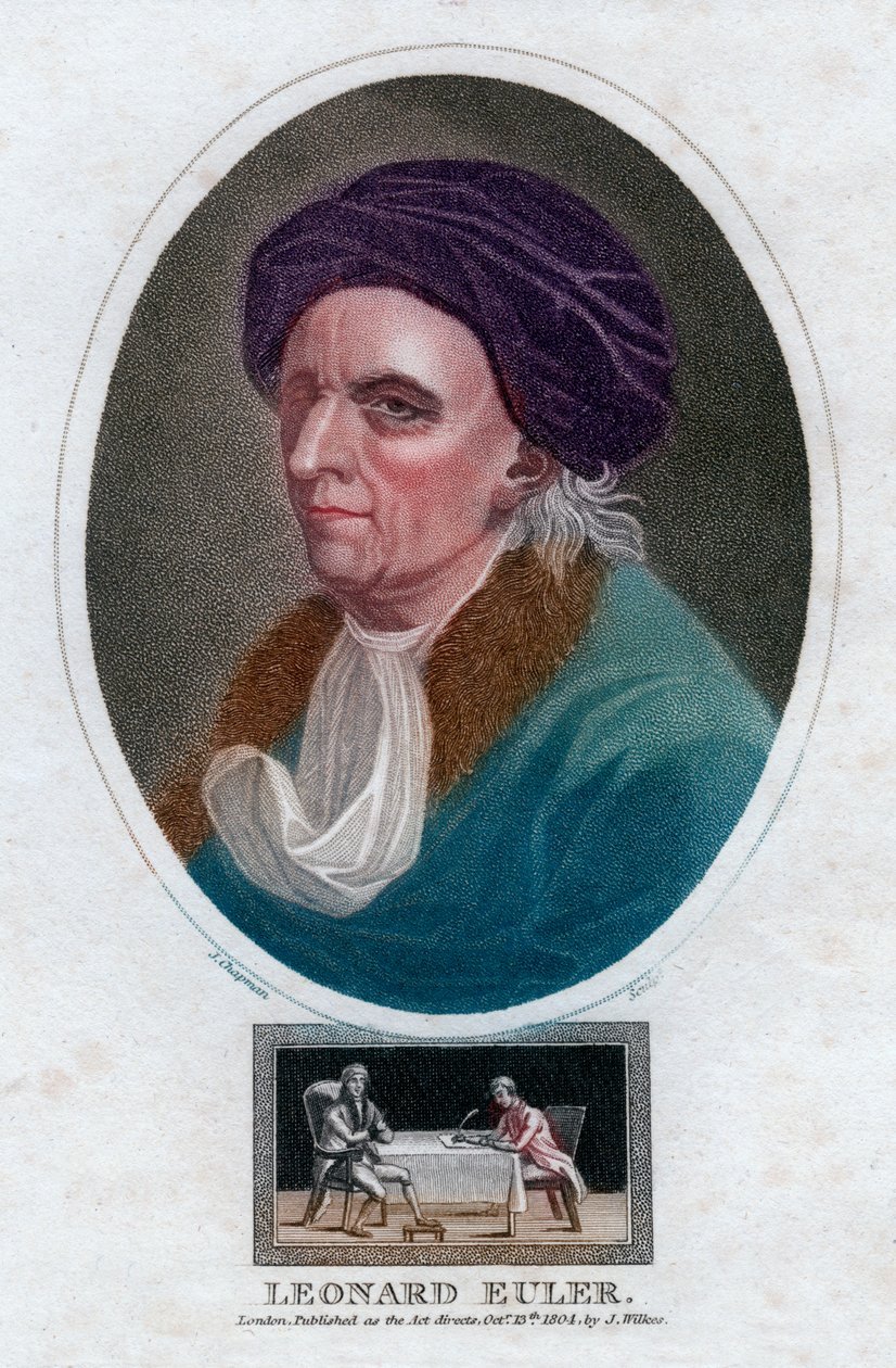 Leonhard Euler, matemático y físico suizo del siglo XVIII, 1804 de J. Chapman
