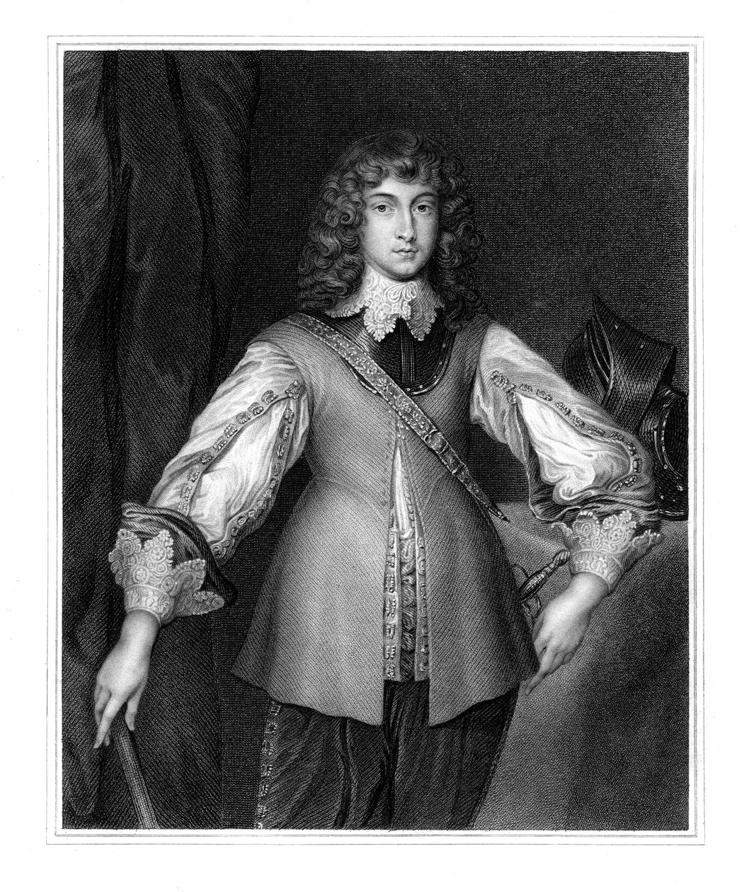 Príncipe Rupert, comandante de caballería realista de la Guerra Civil Inglesa de J. Cochran
