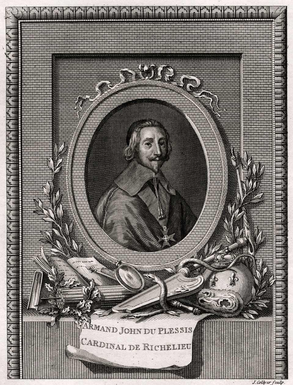 Armand Jean Du Plessis, Cardenal y Duque de Richelieu, 1775 de J. Collyer