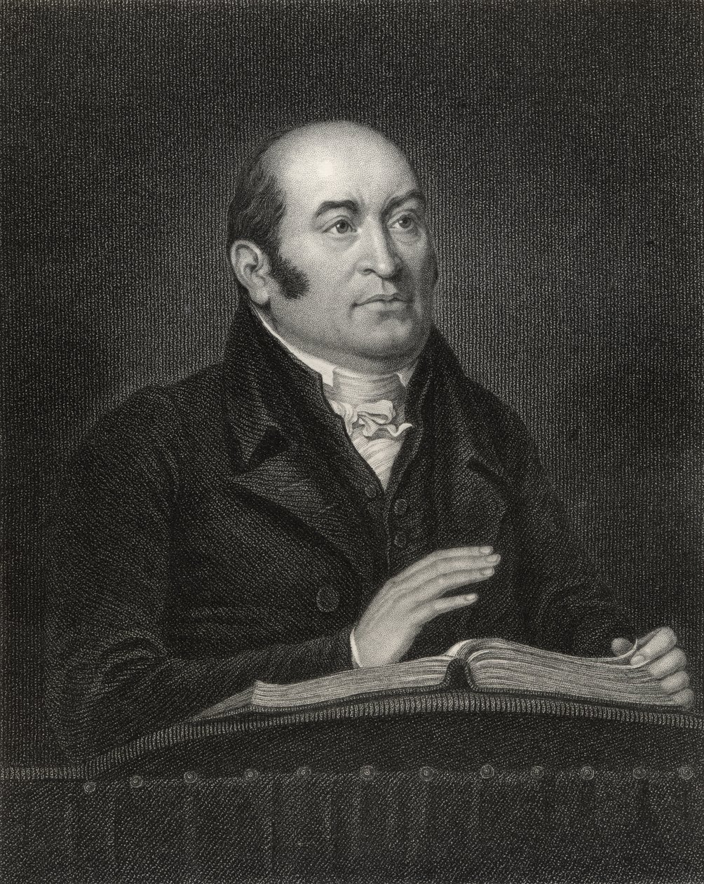 Robert Hall, grabado por Samuel Freeman (1773-1857) de 