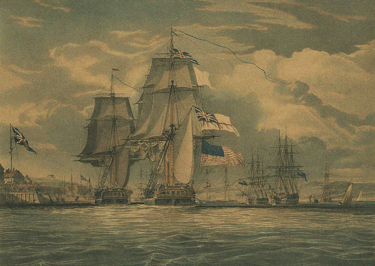 HMS Shannon captura USS Chesapeake, 1 de junio de 1813 de J. G. C. Schetly