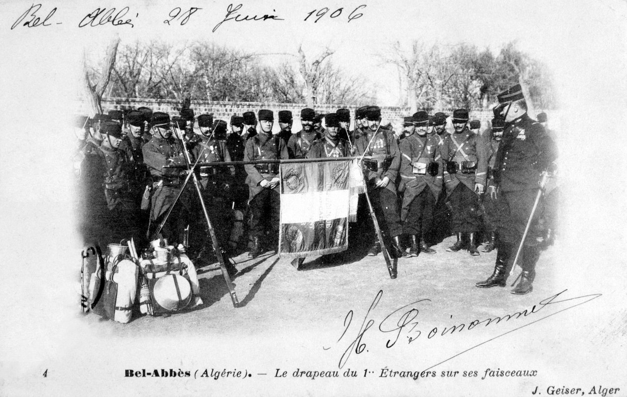 1er regimiento de la Legión Extranjera Francesa, Sidi Bel Abbes, Argelia, 1906 de J. Geiser