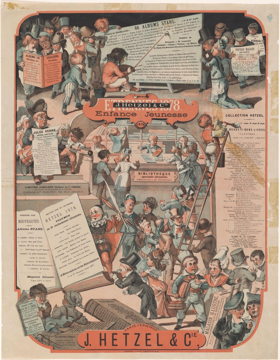 Lista de fondos de J. Hetzel & Cie en París
Etrennes 1878 (título en el objeto) de J. Géoffroy Dickinson