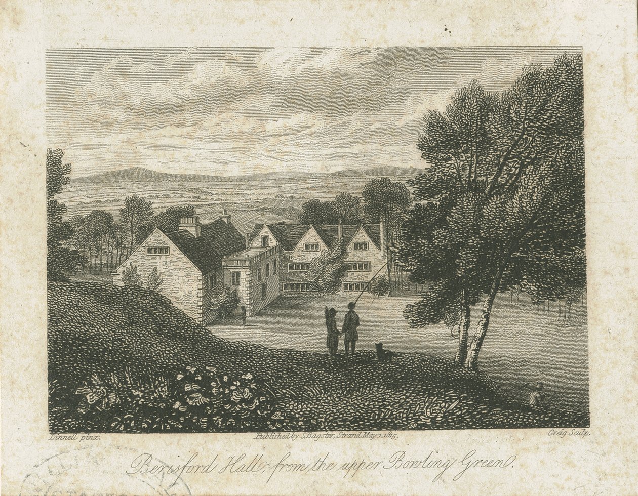 Dovedale - Beresford Hall: grabado en acero, nd [1815] (impresión) de J. Greig