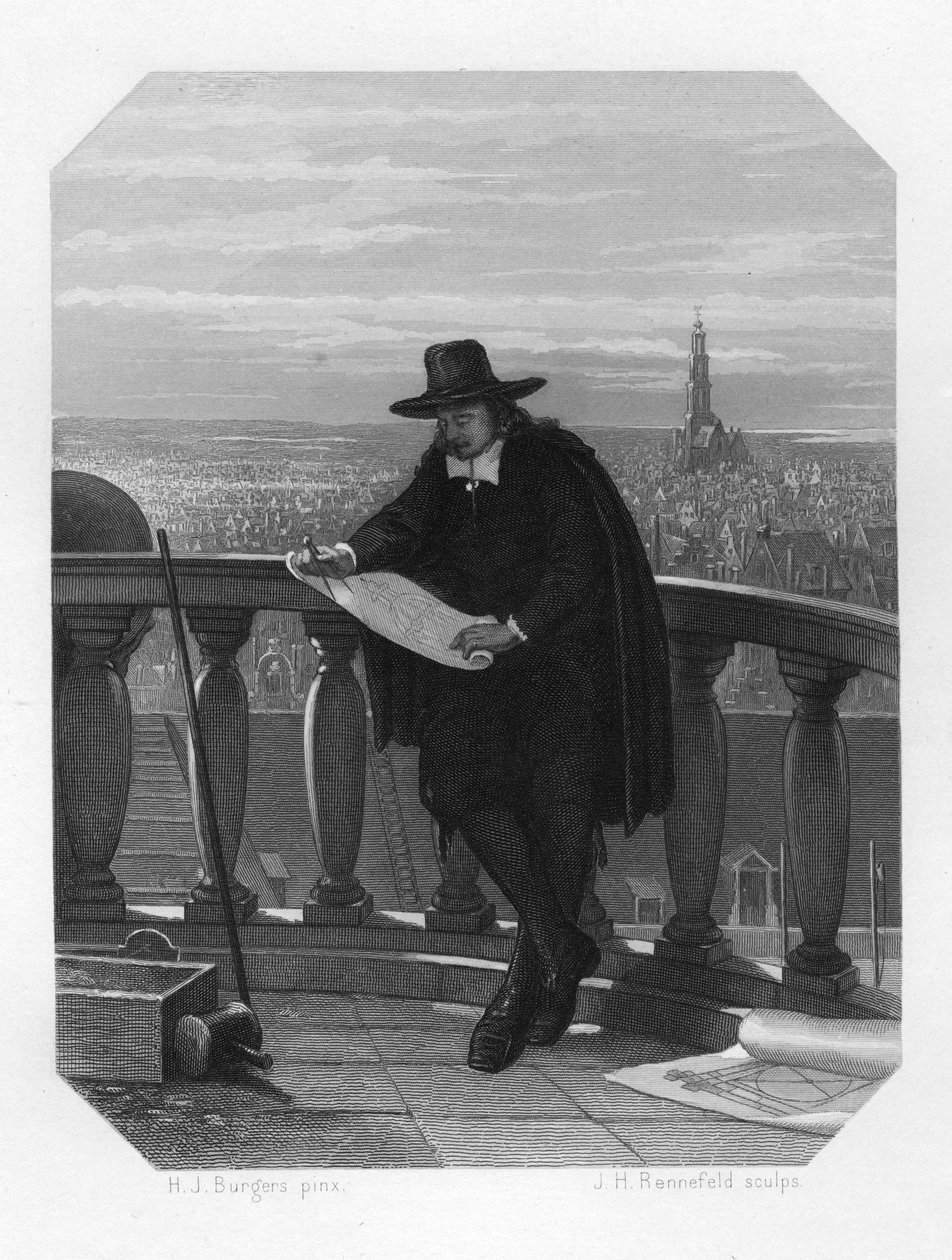 Jacob van Campen, artista y arquitecto holandés de la Edad de Oro, siglo XVII c1870 de J. H. Rennefeld