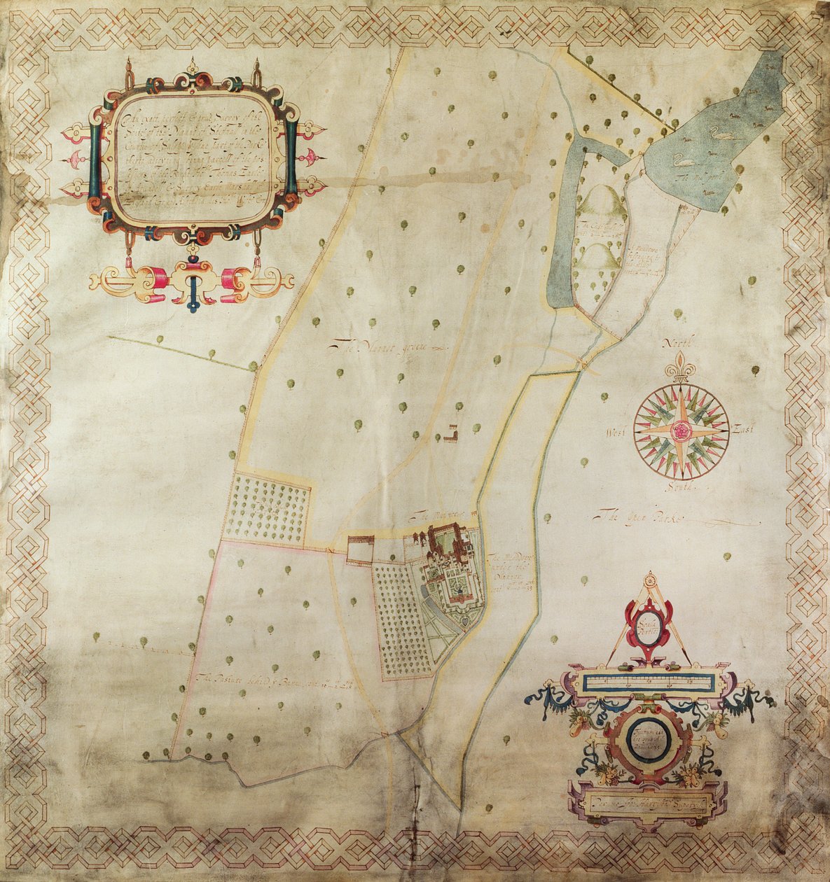 Mapa del Señorío de Shifnal, Shropshire, 1635 de J. Harrison