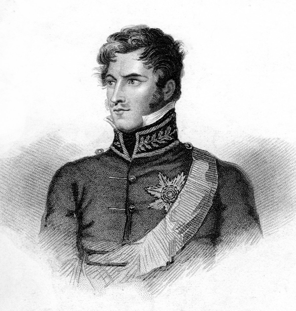 Príncipe Leopoldo de Sajonia-Coburgo-Saalfeld, siglo XIX de J. Hopwood