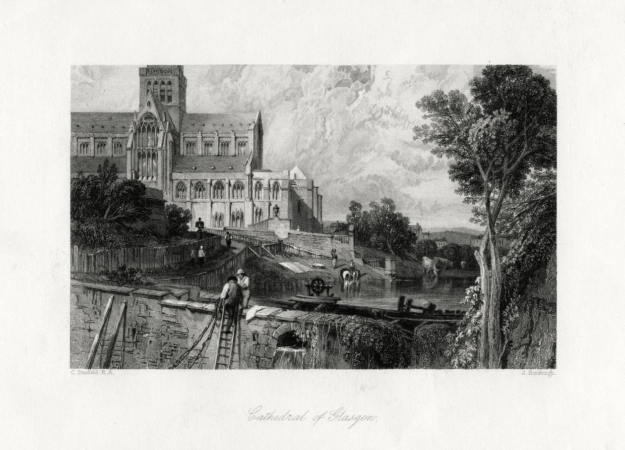 Catedral de Glasgow, Escocia, siglo XIX de J. Horsburgh