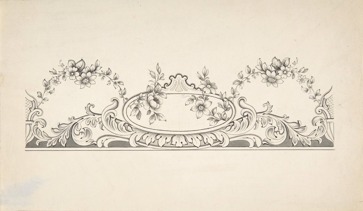Diseño para decoración de panel, 1828-40 de J Hulme