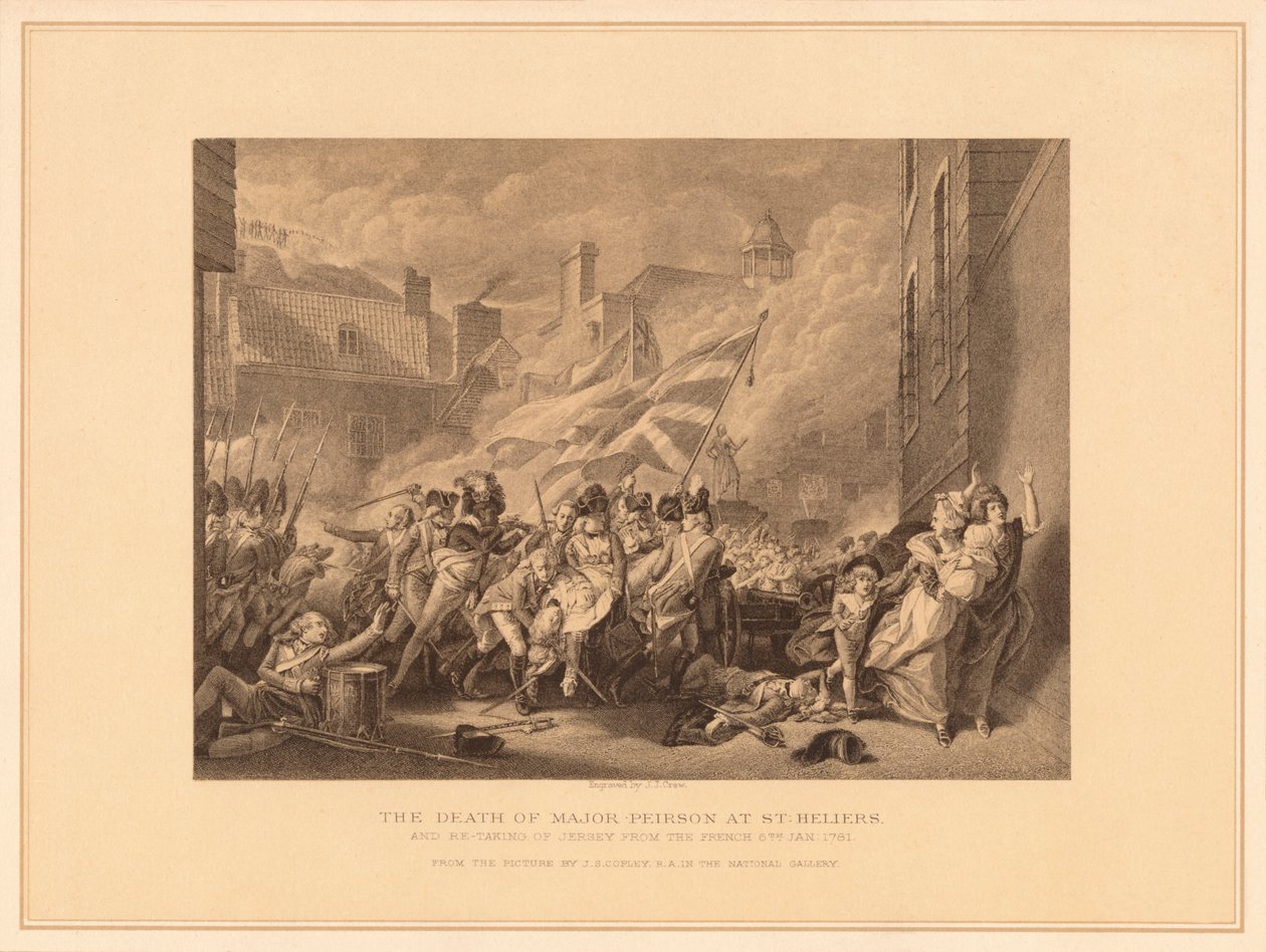 La muerte del Mayor Peirson en St. Heliers, 1781 de J. J. Crew