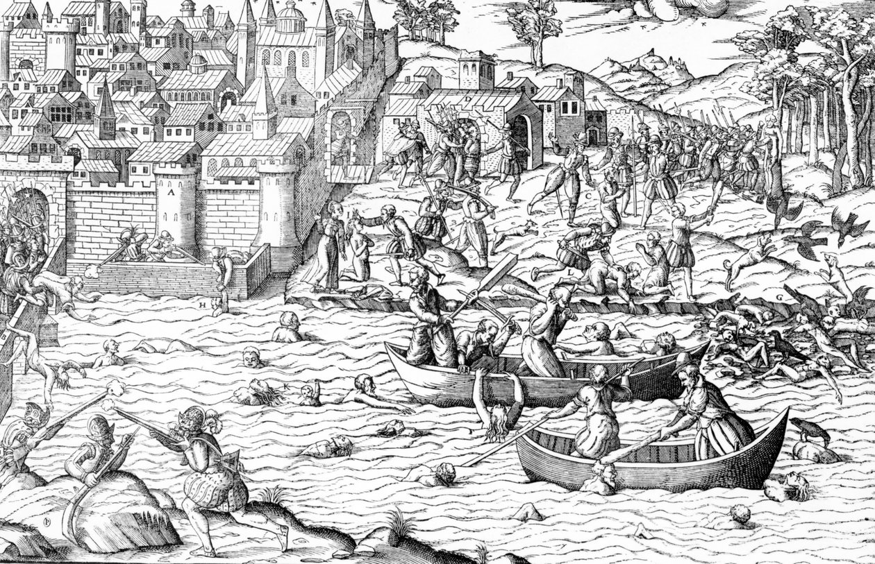 La masacre de Tours, de "Les Guerres de Religion". de J. J. & Tortorel J. (fl.1568-92) Perrissin