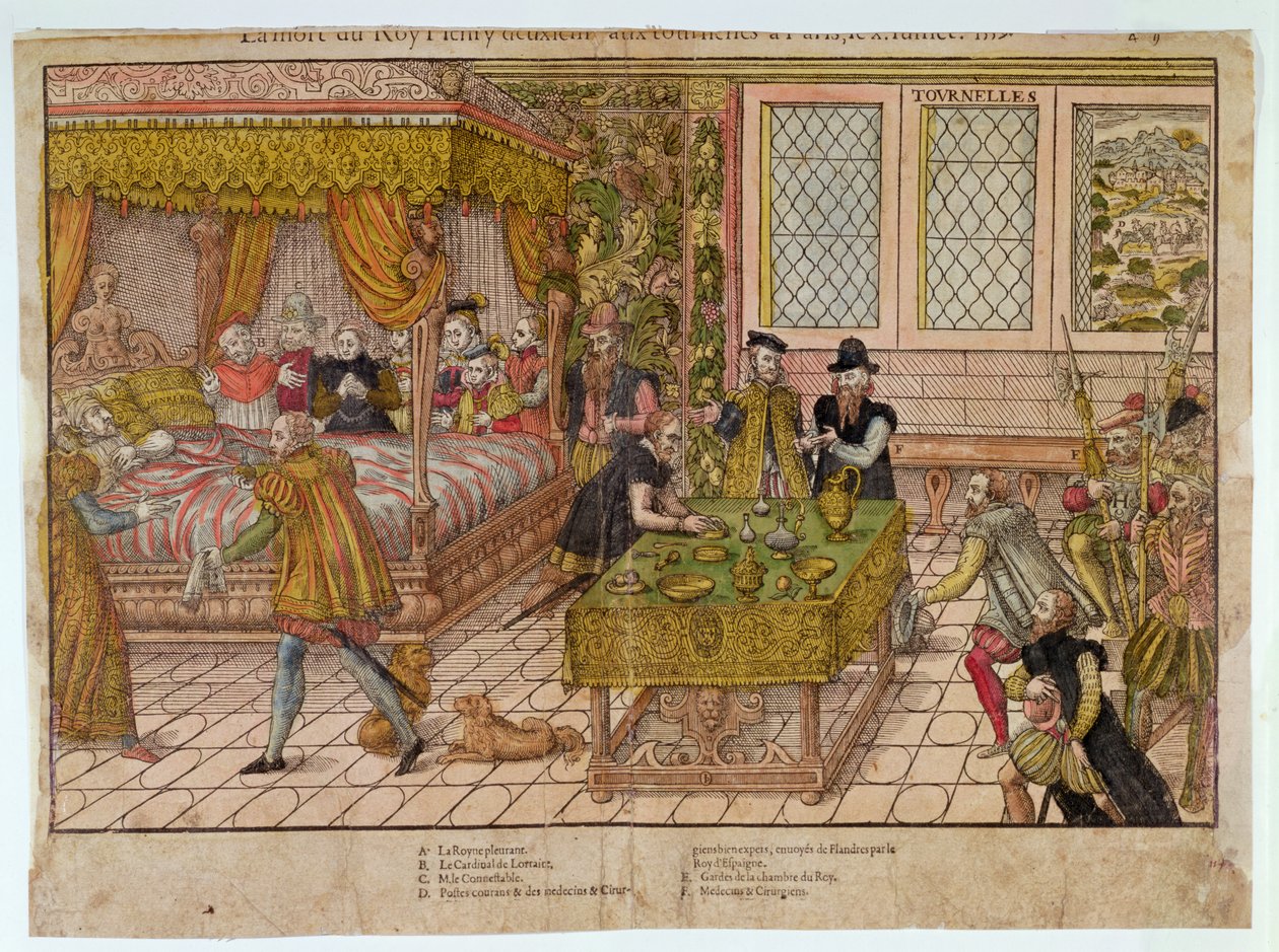 La muerte de Enrique II (1519-59) 10 de julio de 1559 de J. J. and Tortorel, J. Perrissin