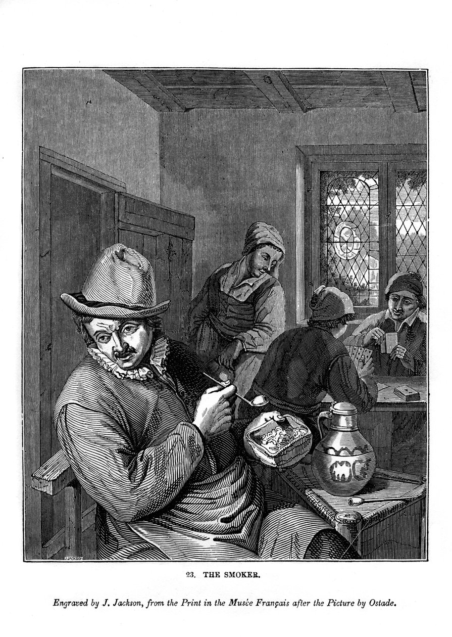 El fumador, c1630-1680 1843 de J. Jackson