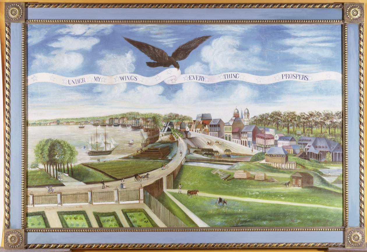 Vista de Nueva Orleans desde la Plantación de Marigny, 1803 de J. L. Bouquet de Woiseri