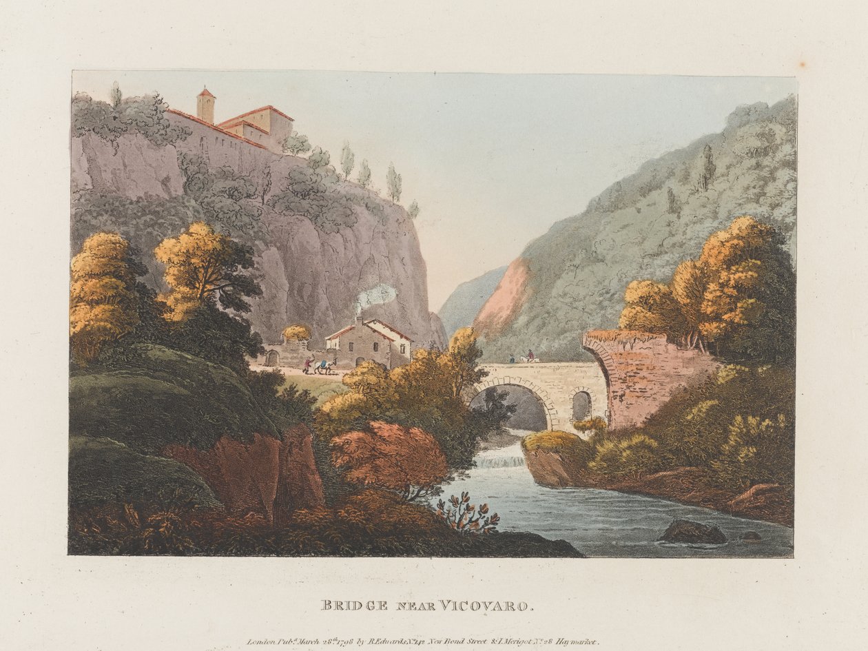Puente cerca de Vicovaro de J. Merigot