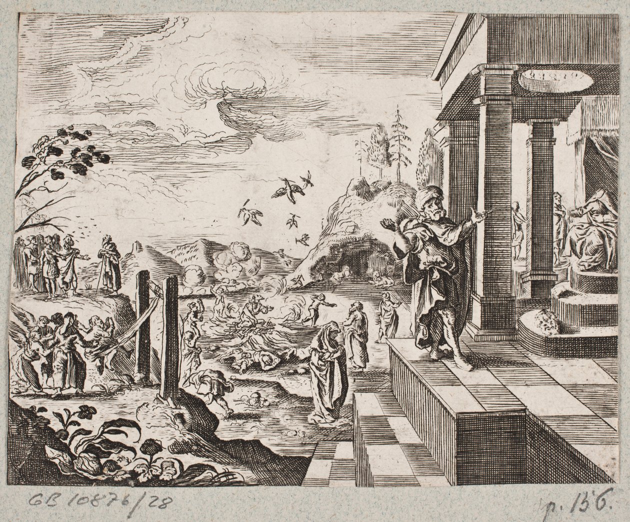 Ilustración de Adam Olearius, “Persianischer Rosenthal von einem Sinnreichen Poeten Schich Saadi [...]”, Schleswig 1660 de J. Muller