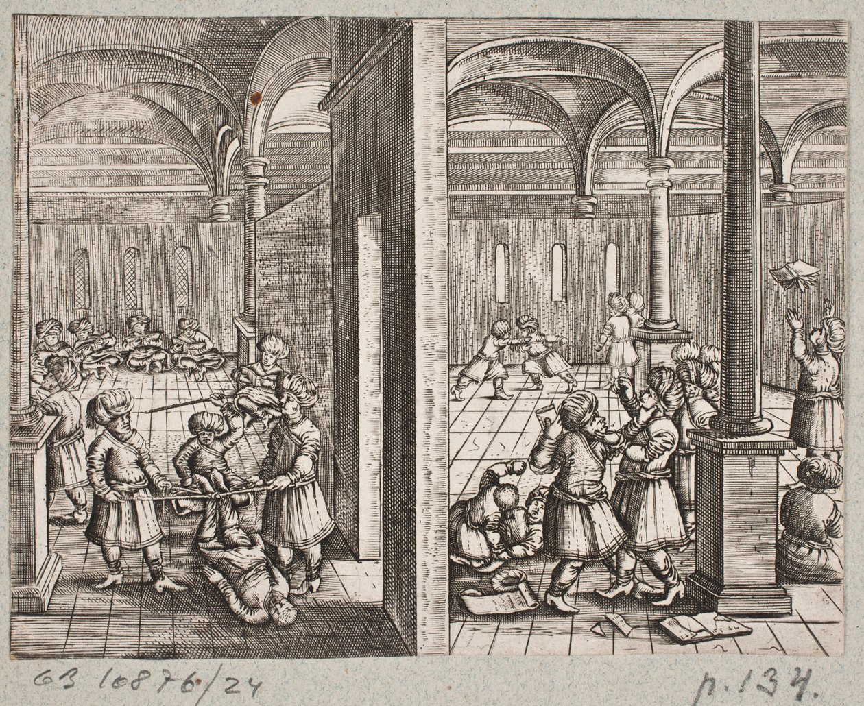 Ilustración para Adam Olearius, "Persianischer Rosenthal von einem Sinnreichen Poeten Schich Saadi [...]", Schleswig 1660 de J. Muller