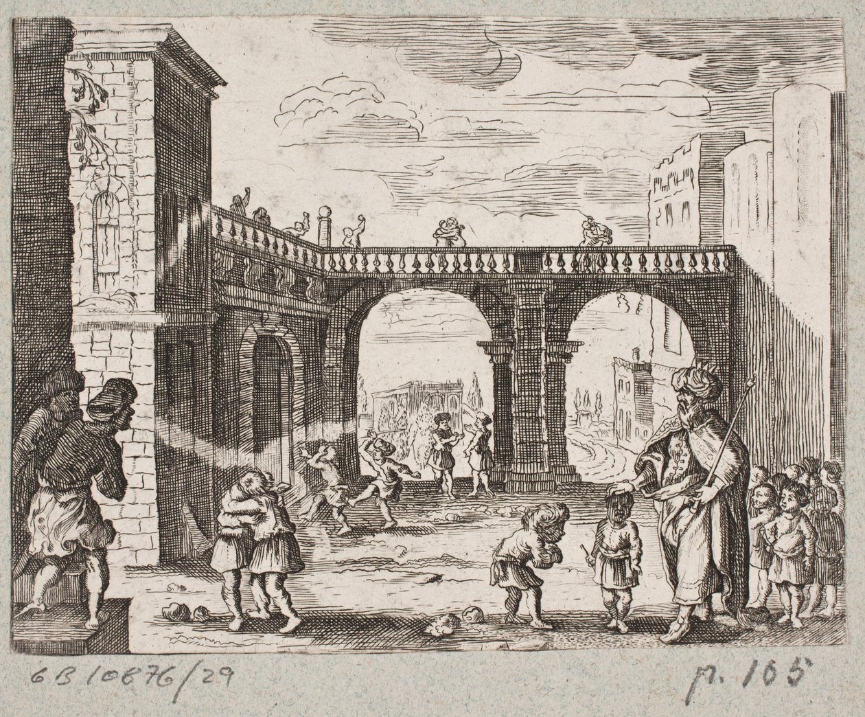 Ilustración para Adam Olearius, “Persianischer Rosenthal von einem Sinnreichen Poeten Schich Saadi [...]”, Schleswig 1660 de J. Muller