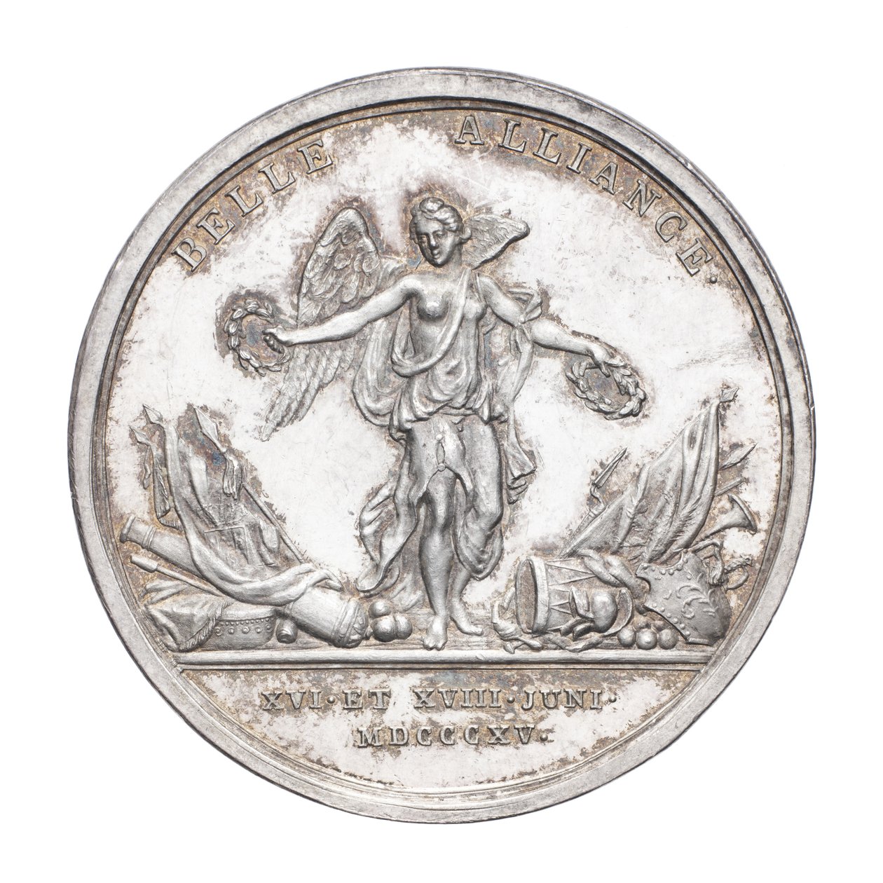 Medalla conmemorativa del Duque de Wellington y el Mariscal de Campo von Blücher 1815, c.1815 de J. N. Lang