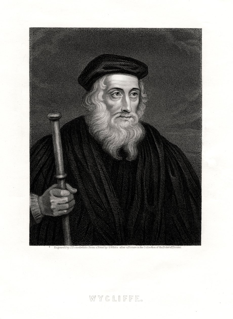 John Wycliffe, teólogo inglés, siglo XIX de J. Posselwhite