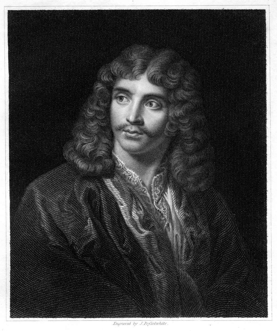Molière, escritor, director y actor de teatro francés, 1833 de J. Posselwhite