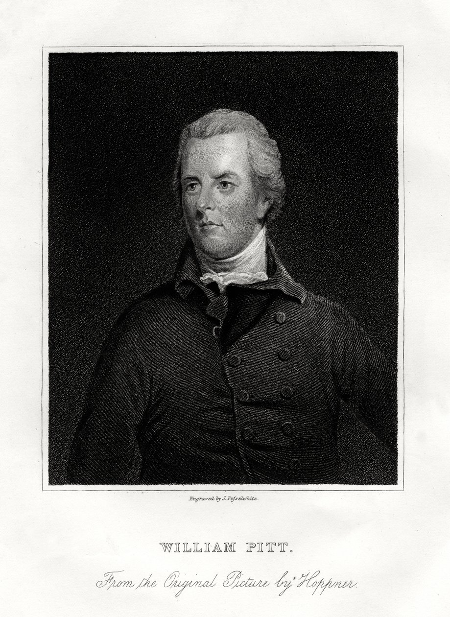 William Pitt el Joven, estadista británico, siglo XIX de J. Posselwhite