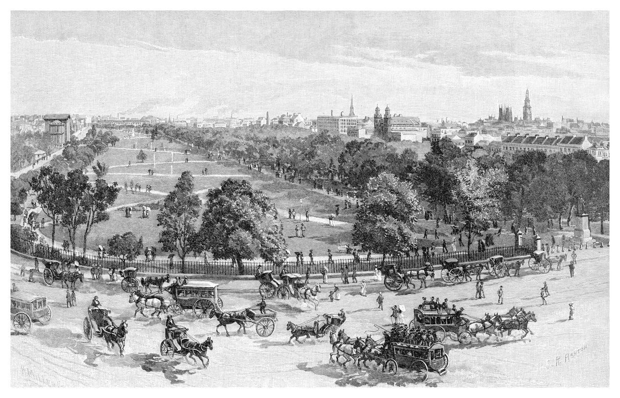 Hyde Park, Sídney, Nueva Gales del Sur, Australia, 1886 de J. R. Ashton