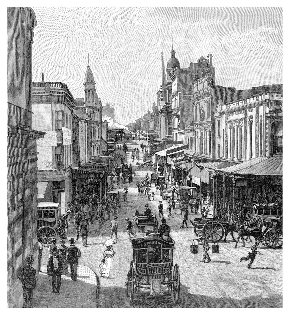 King Street, Sídney, Nueva Gales del Sur, Australia, 1886 de J. R. Ashton