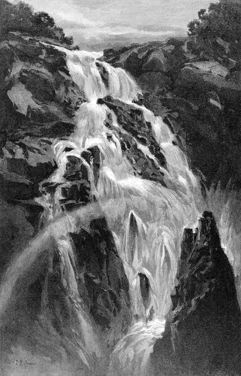 Las cataratas Barron cerca de Cairns, Queensland, Australia, 1886 de J. R. Ashton