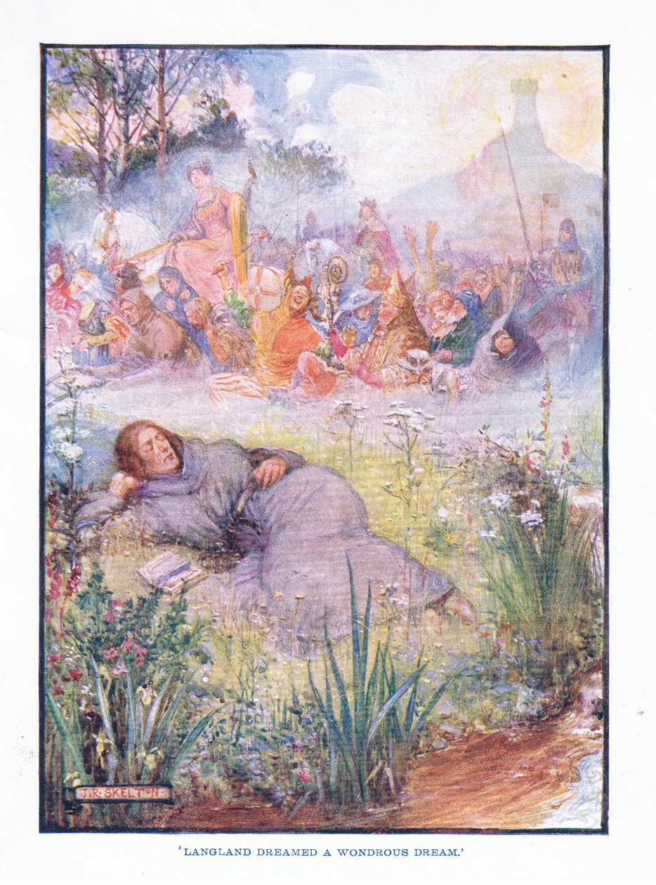 Langland soñó un sueño maravilloso, de Literatura Inglesa pub. por T C & EC Jack, c.1920 de J. R. Skelton