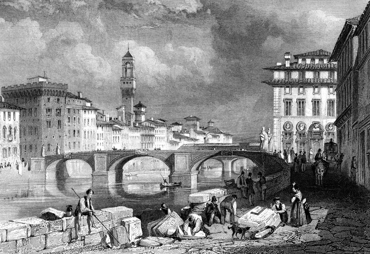 El Ponte Santa Trinita, Florencia, Italia de J. Redaway