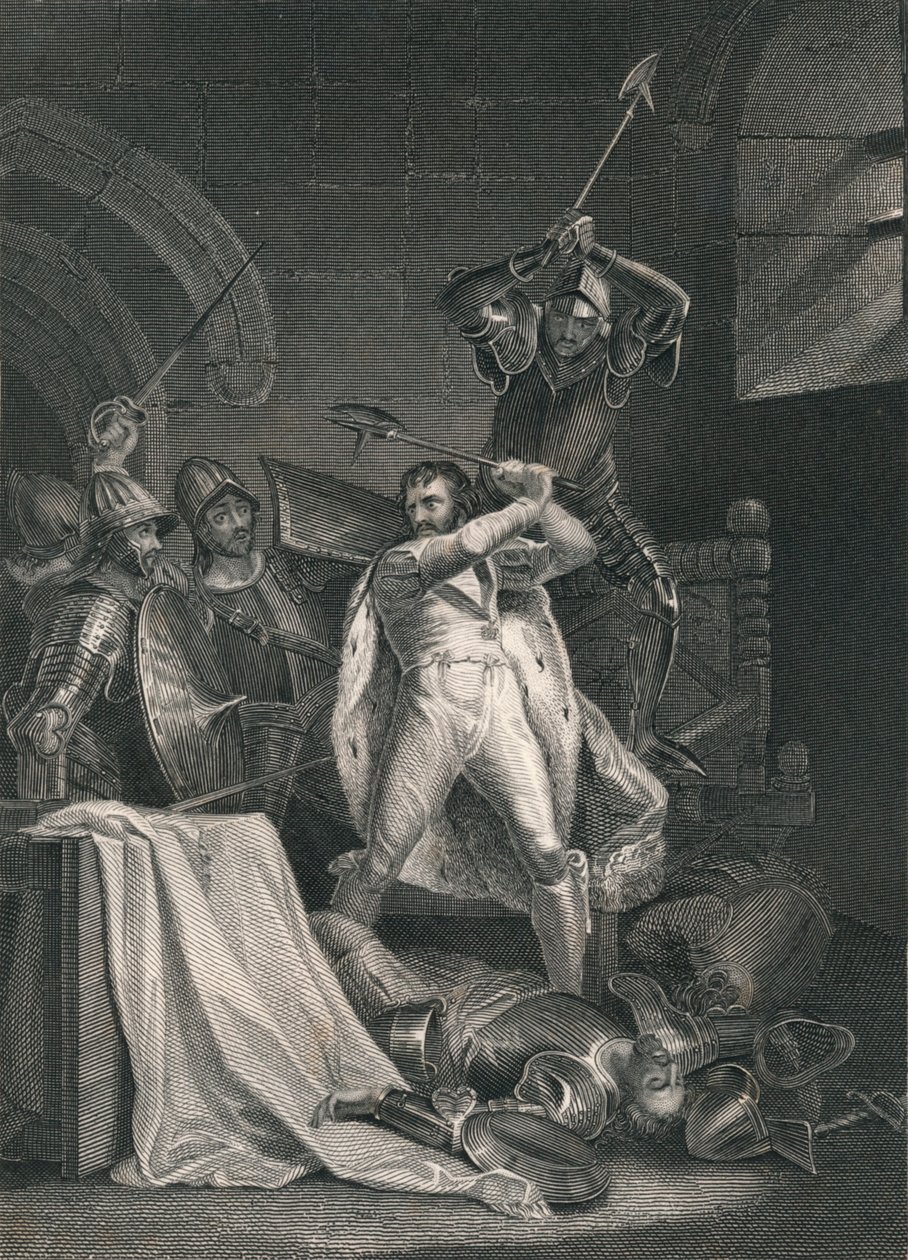 Muerte de Ricardo II, 1400, mediados del siglo XIX de J. Rogers