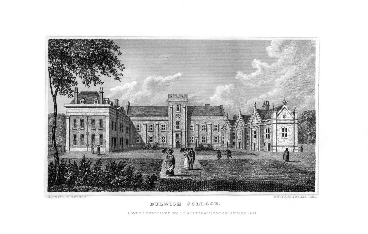 Dulwich College, Londres, 1829 de J. Rogers