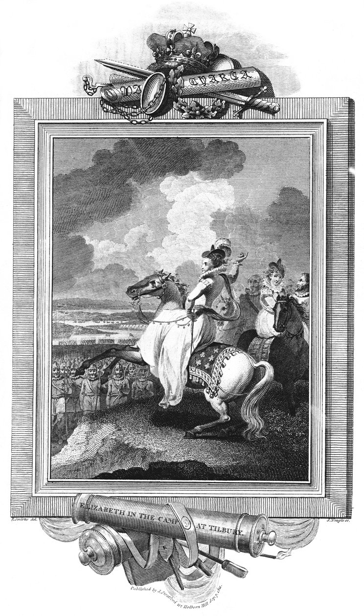 Isabel en el campamento en Tilbury, 1811 de J. Rogers