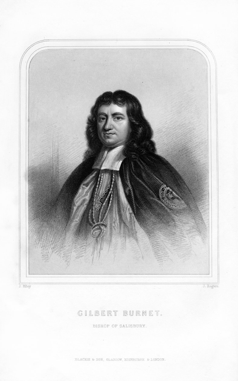 Gilbert Burnet, teólogo e historiador escocés, 1870 de J. Rogers