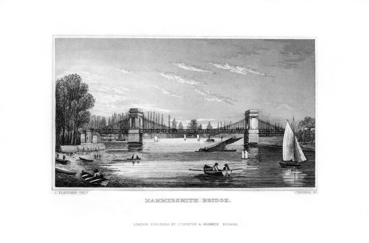 Puente de Hammersmith, Hammersmith, Londres de J. Rogers
