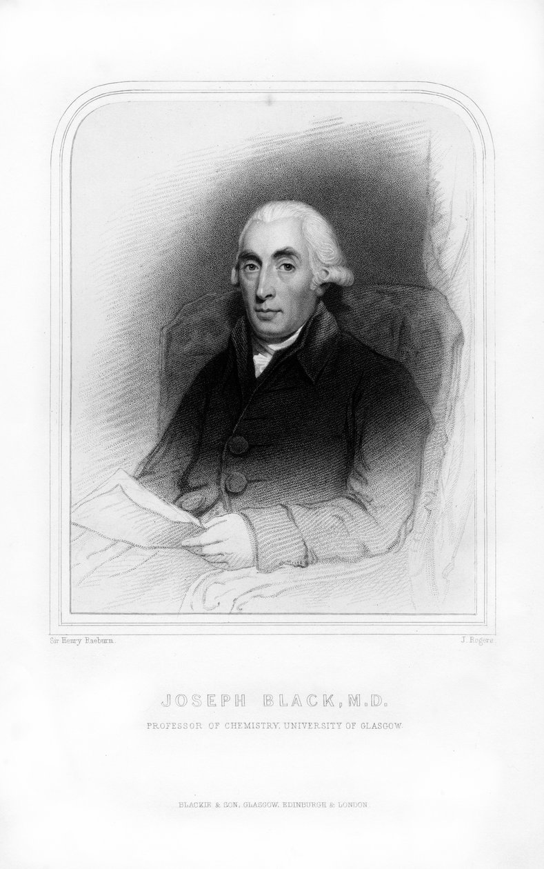 Joseph Black, físico y químico escocés, 1870 de J. Rogers