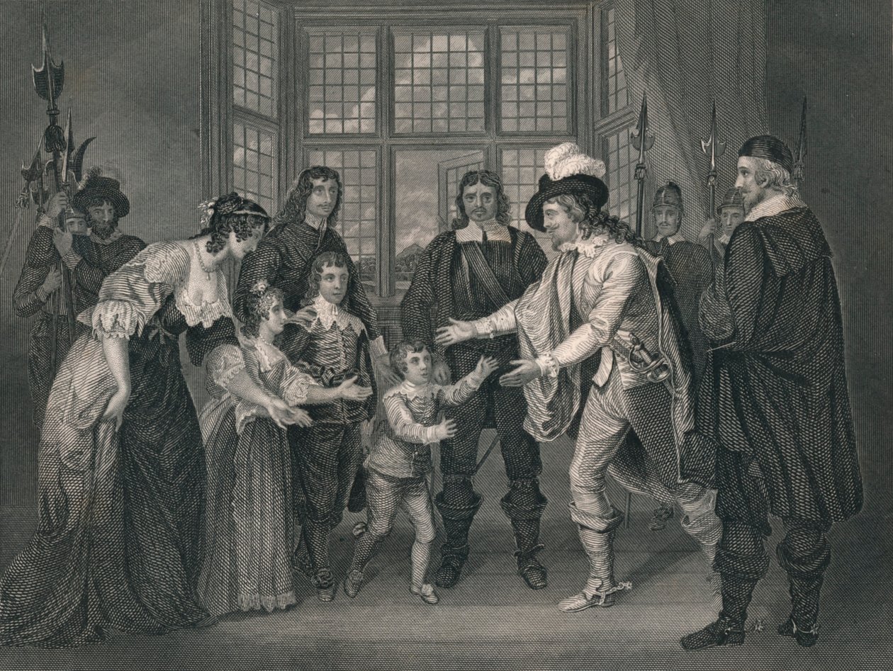 La entrevista de Carlos I con sus hijos, 1649, principios-mediados del siglo XIX de J. Rogers