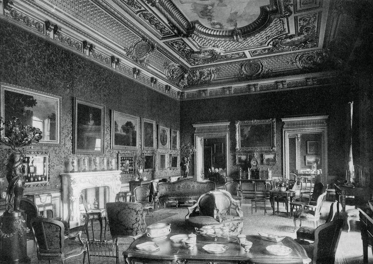 El salón, Montagu House, 1908 de J Russell and Sons
