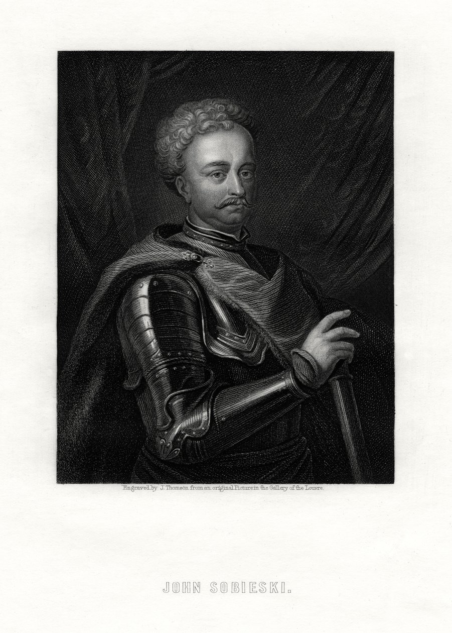 Jan III Sobieski, monarca de la Mancomunidad Polaco-Lituana, siglo XIX de J. Thomson