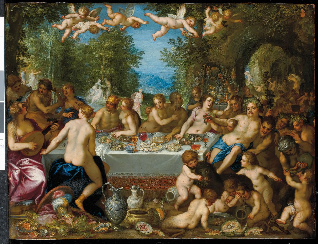 La fiesta de los dioses: El matrimonio de Baco y Ariadna de J. and Rottennhammer Hans I Brueghel